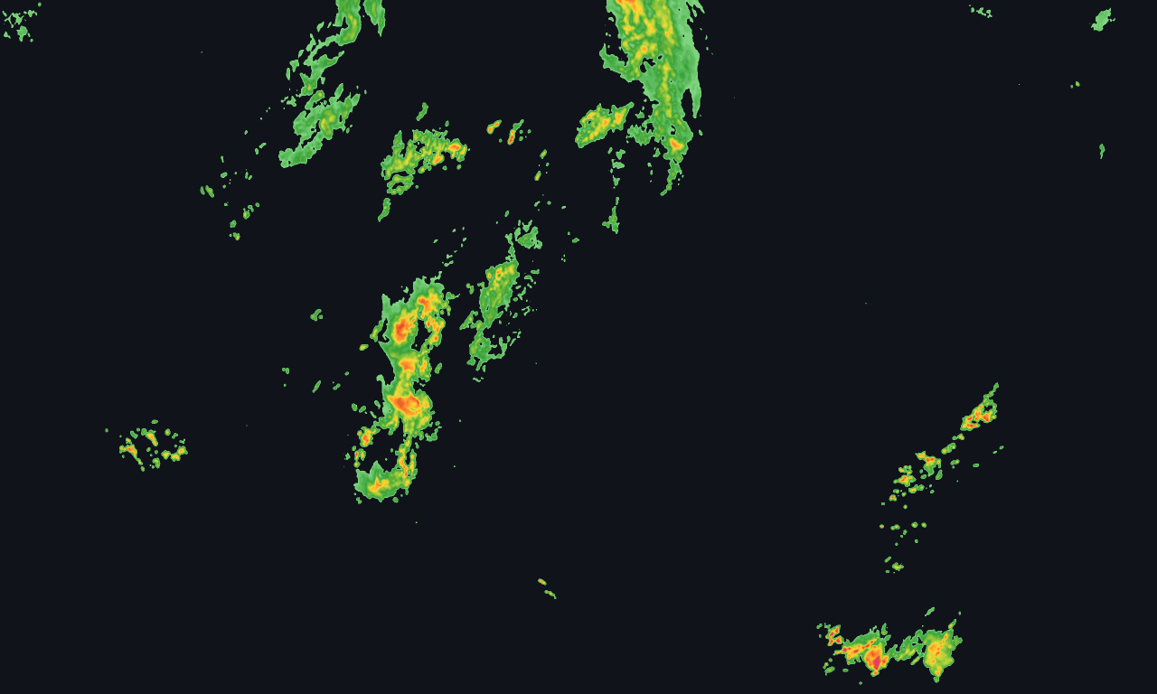 Radar reflectivity contour bands